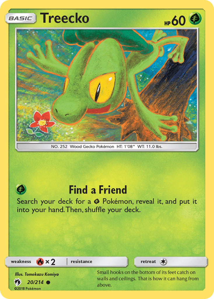 Treecko, carta 20 de Lost Thunder