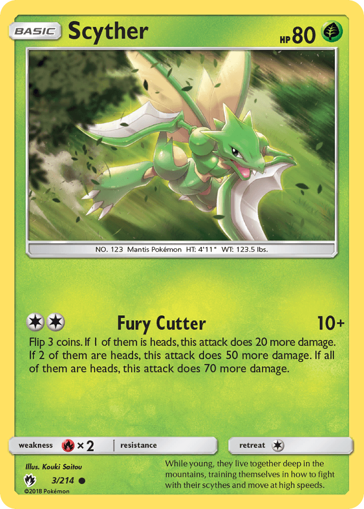 Scyther, carta 3 de Lost Thunder