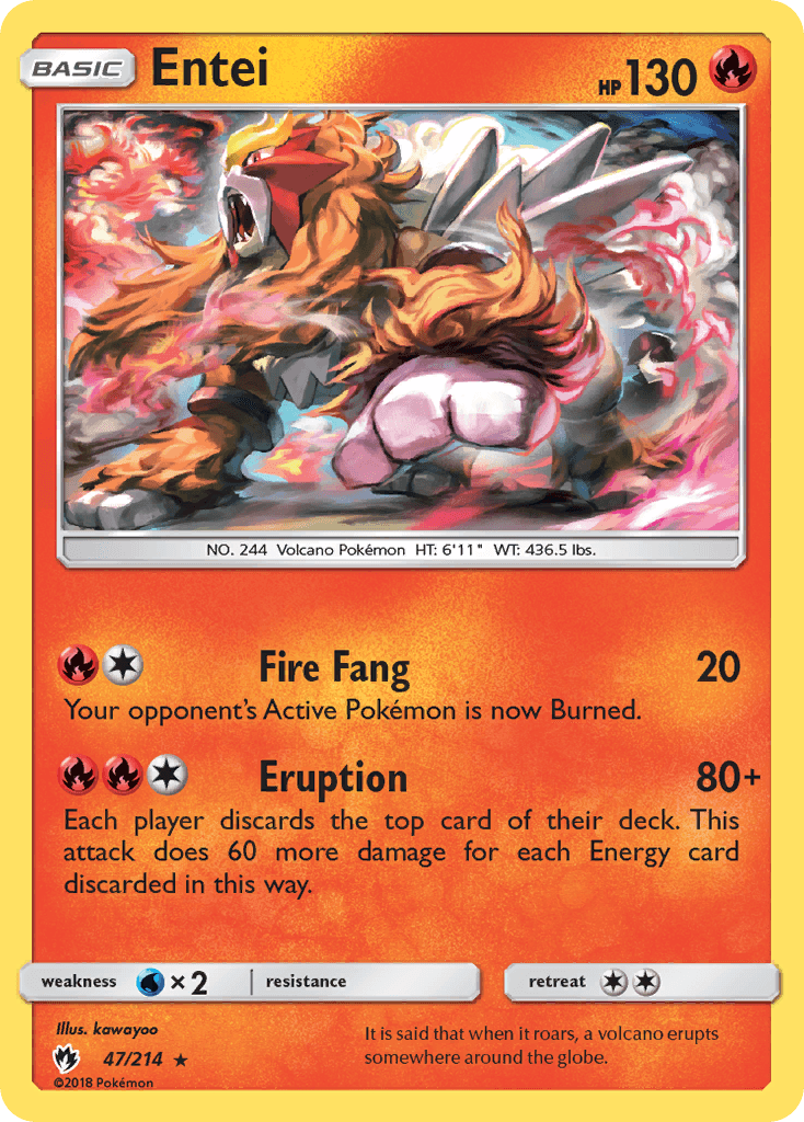 Entei, carta 47 de Lost Thunder