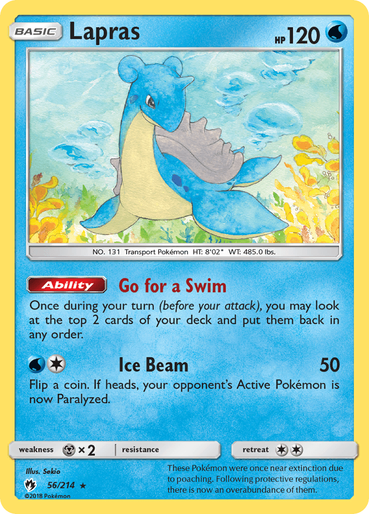 Lapras, carta 56 de Lost Thunder