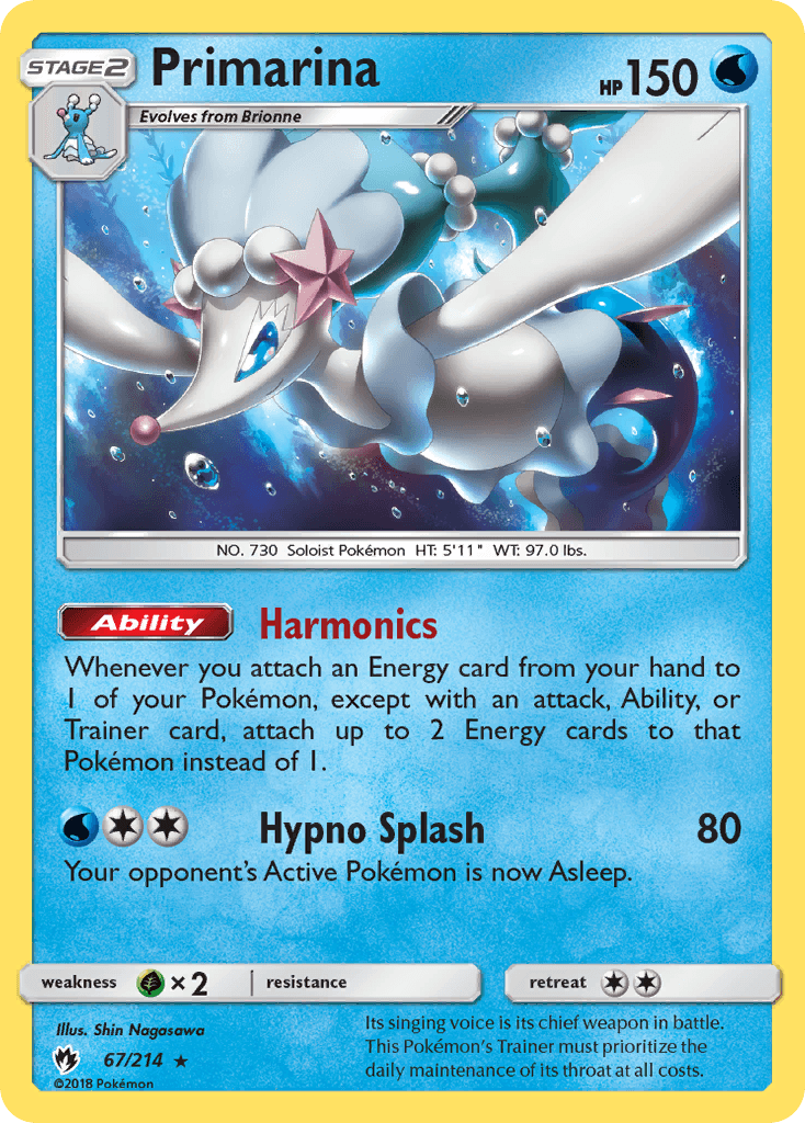 Primarina, carta 67 de Lost Thunder