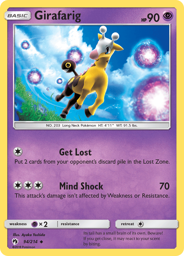 Girafarig, carta 94 de Lost Thunder