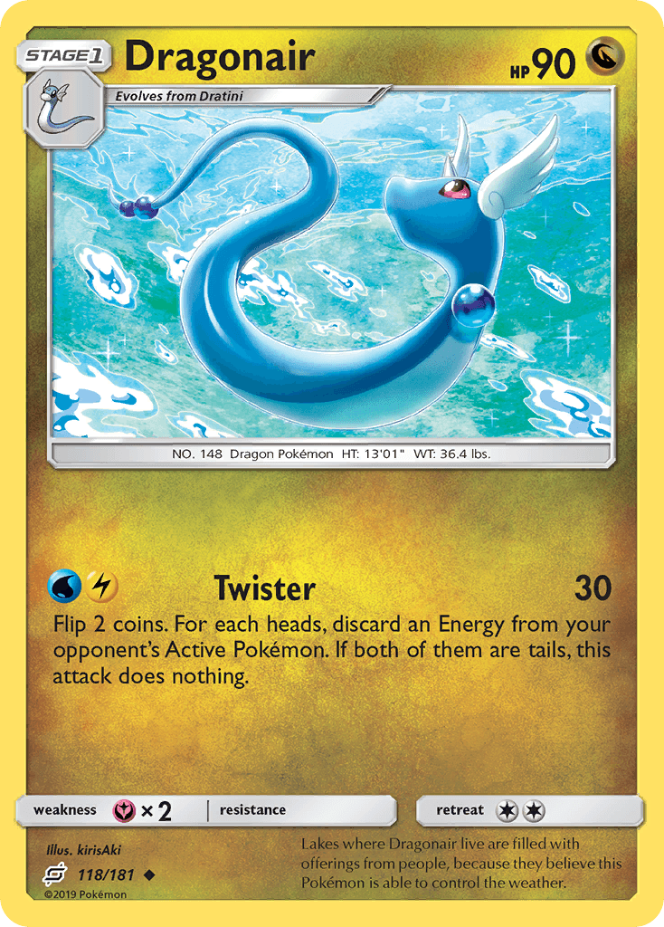 Dragonair, carta 118 de Team Up