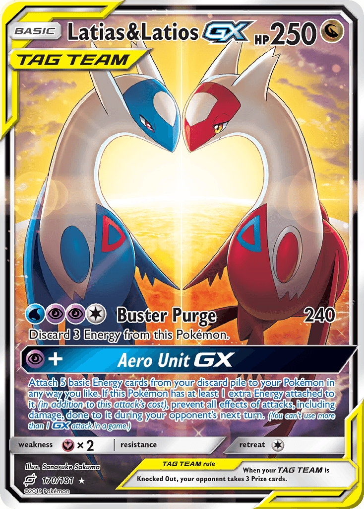 Latias & Latios GX, carta 170 de Team Up