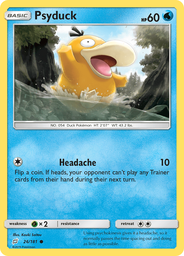 Psyduck, carta 26 de Team Up