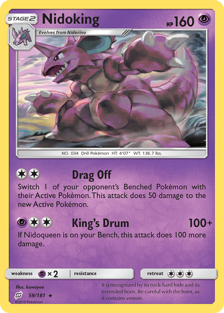 Nidoking, carta 59 de Team Up