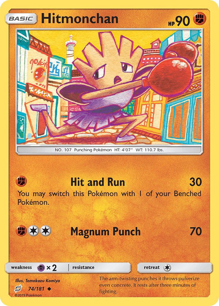 Hitmonchan, carta 74 de Team Up