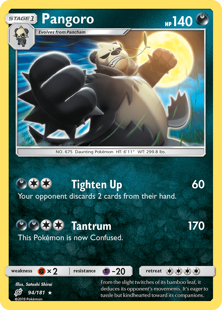 Pangoro, carta 94 de Team Up