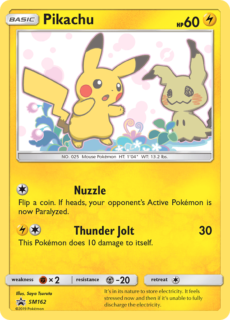 Pikachu, carta SM162 de SM Black Star Promos