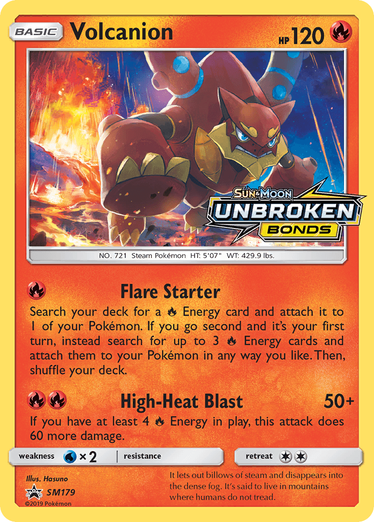Volcanion, carta SM179 de SM Black Star Promos