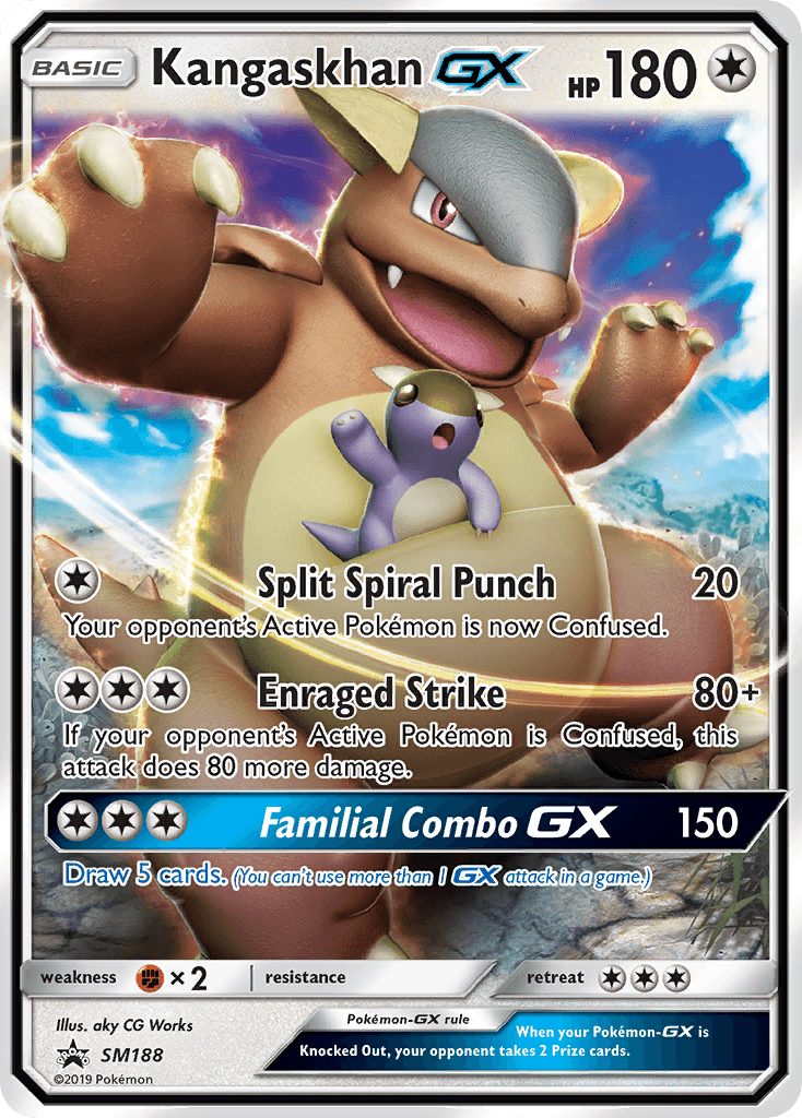 Kangaskhan GX, carta SM188 de SM Black Star Promos
