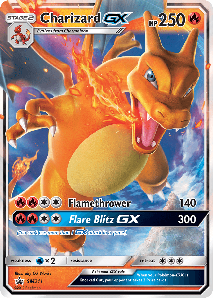Charizard GX, carta SM211 de SM Black Star Promos