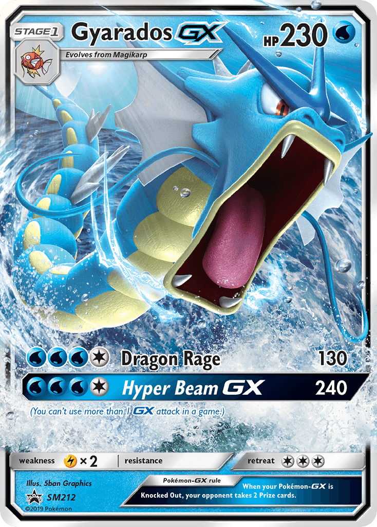 Gyarados GX, carta SM212 de SM Black Star Promos