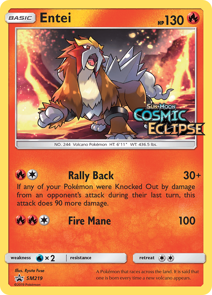 Entei, carta SM219 de SM Black Star Promos