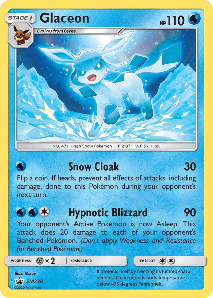 Glaceon, carta SM238 de SM Black Star Promos