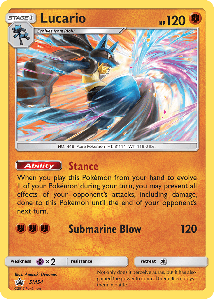 Lucario, carta SM54 de SM Black Star Promos