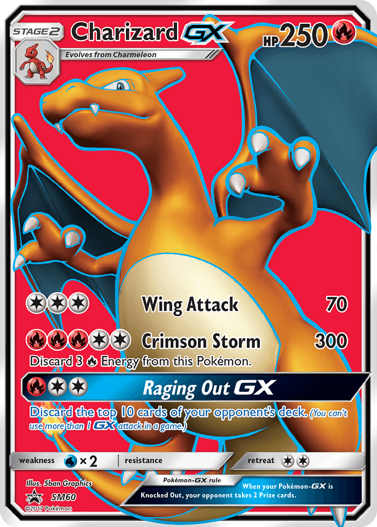Charizard GX, carta SM60 de SM Black Star Promos