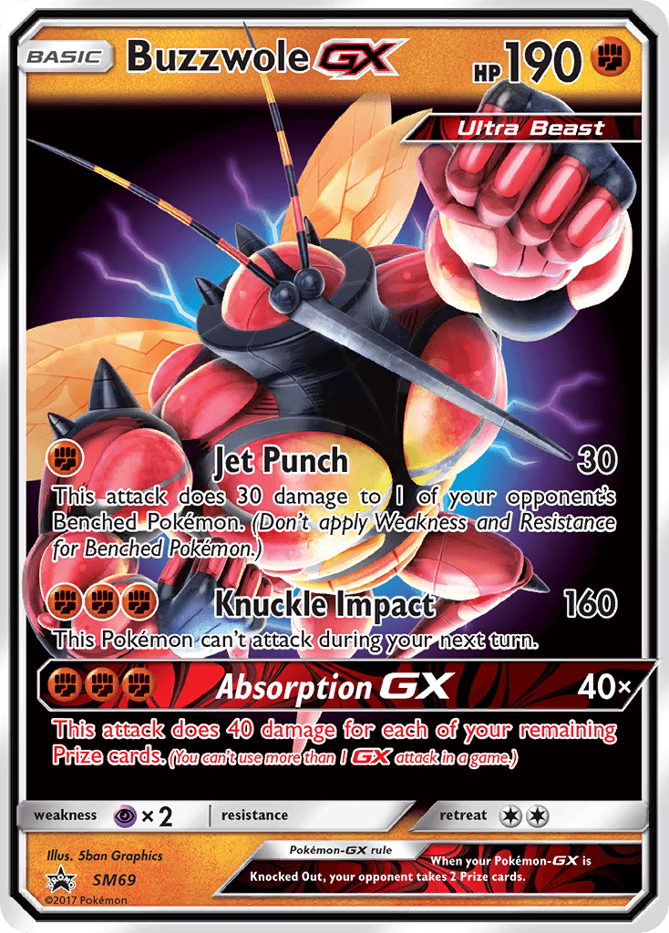 Buzzwole GX, carta SM69 de SM Black Star Promos