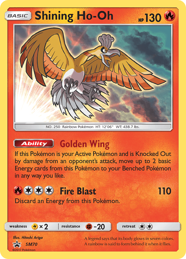 Shining Ho-Oh, carta SM70 de SM Black Star Promos