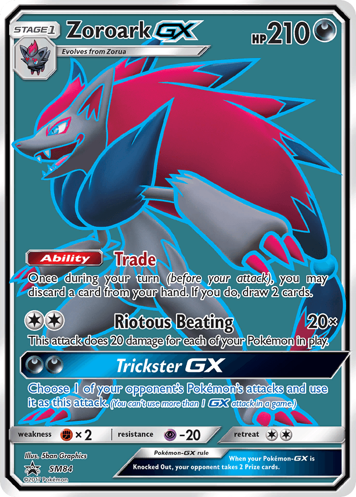 Zoroark GX, carta SM84 de SM Black Star Promos