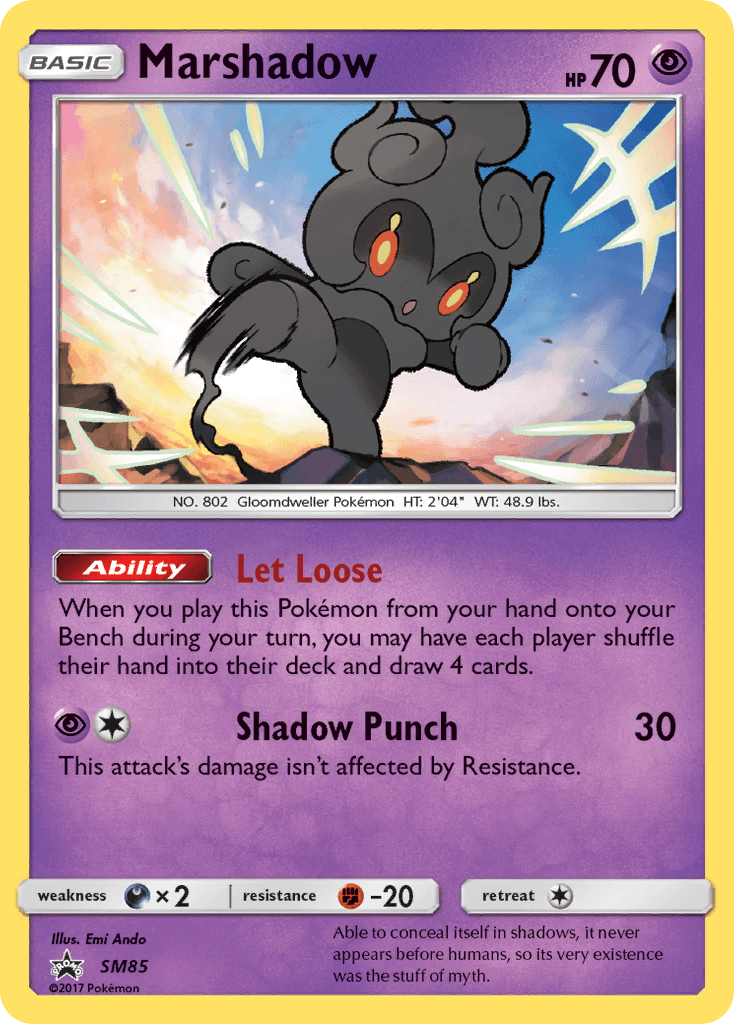 Marshadow, carta SM85 de SM Black Star Promos