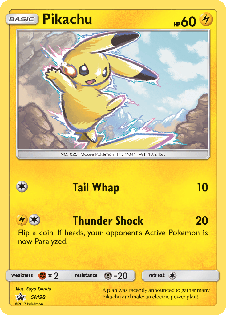 Pikachu, carta SM98 de SM Black Star Promos