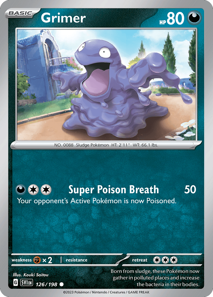 Grimer, carta 126 de Scarlet & Violet