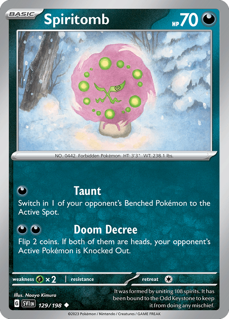 Spiritomb, carta 129 de Scarlet & Violet