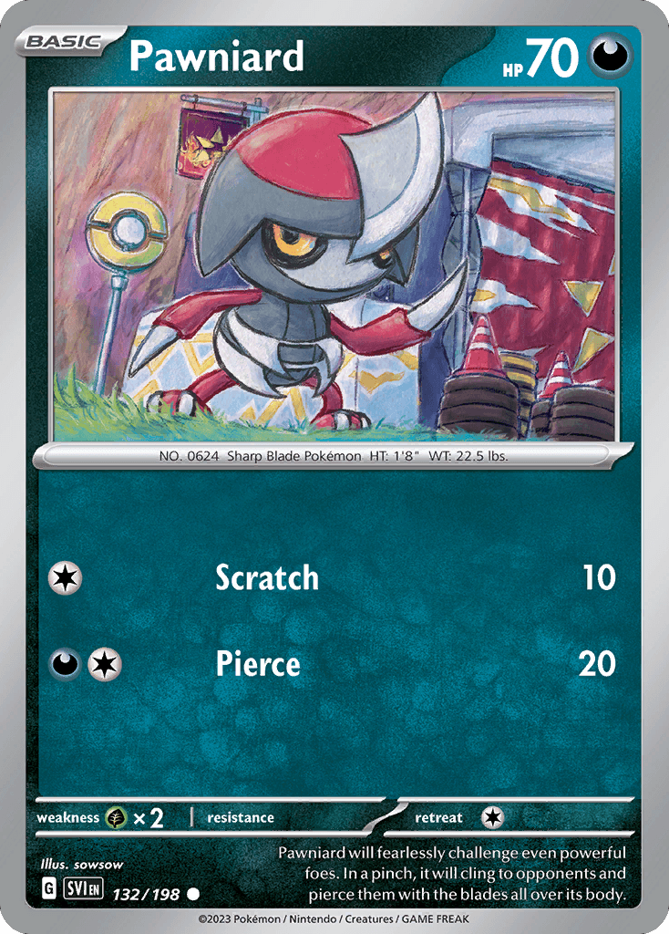 Pawniard, carta 132 de Scarlet & Violet
