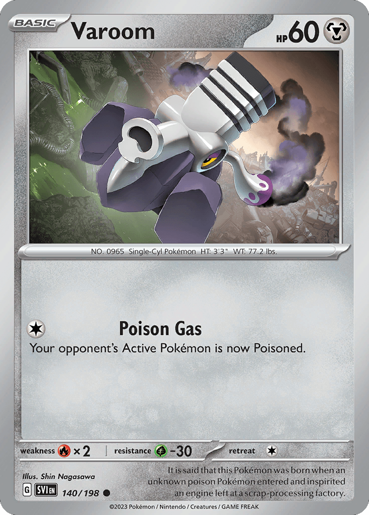Varoom, carta 140 de Scarlet & Violet