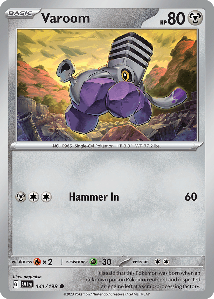 Varoom, carta 141 de Scarlet & Violet