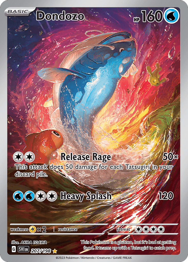 Dondozo, carta 207 de Scarlet & Violet