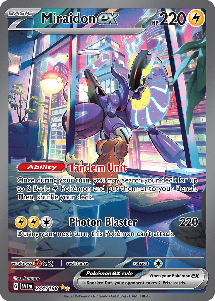 Miraidon ex, carta 244 de Scarlet & Violet
