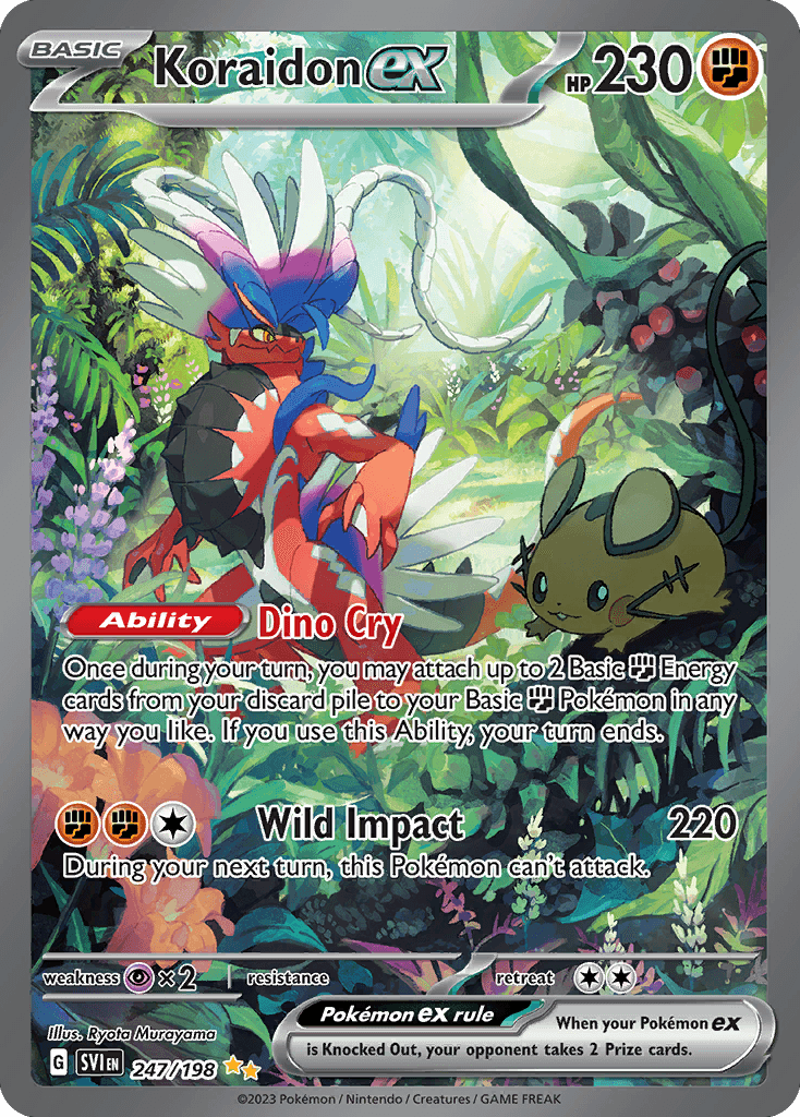 Koraidon ex, carta 247 de Scarlet & Violet