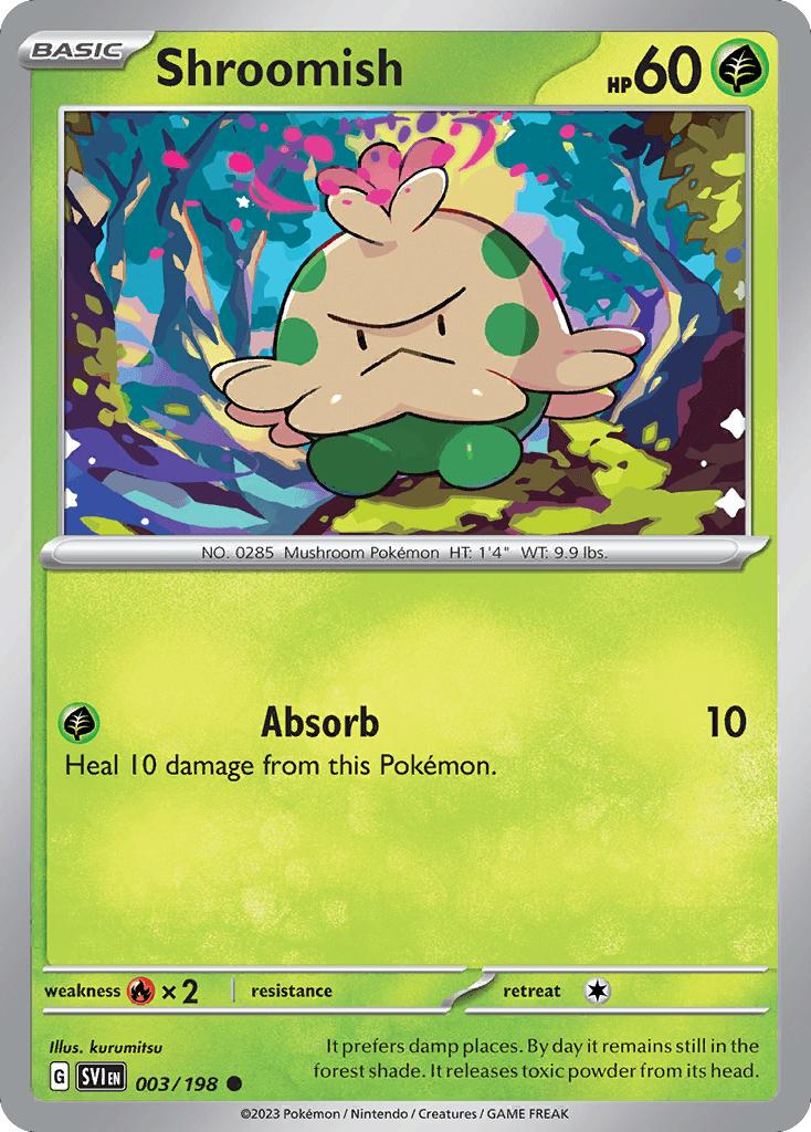 Shroomish, carta 003 de Scarlet & Violet
