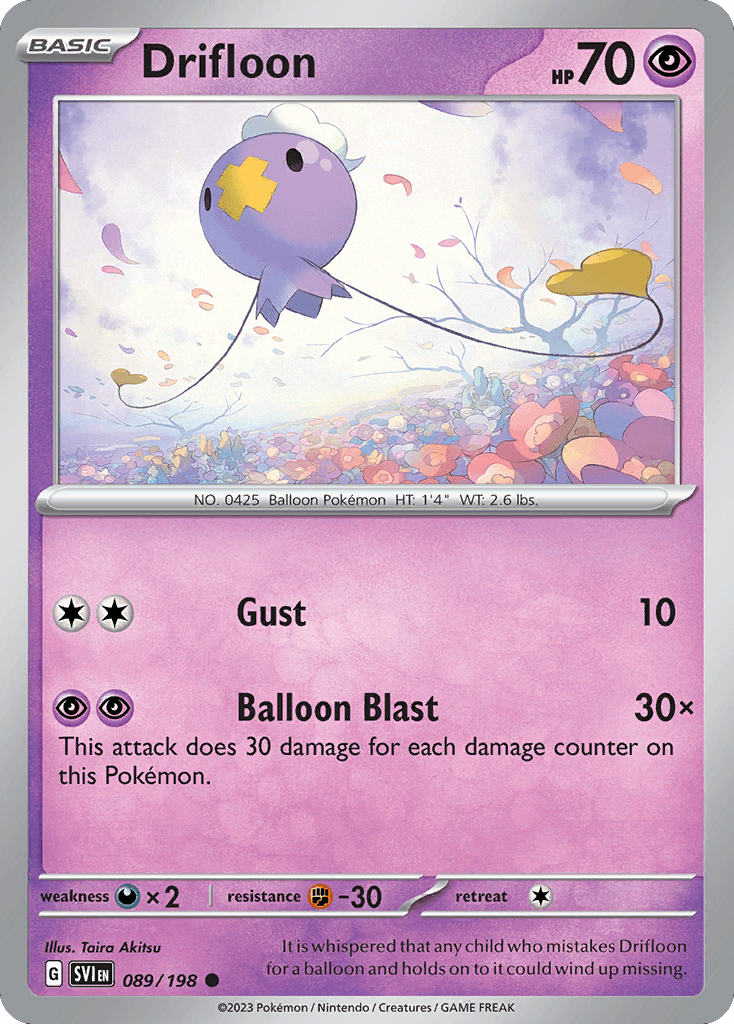 Drifloon, carta 089 de Scarlet & Violet