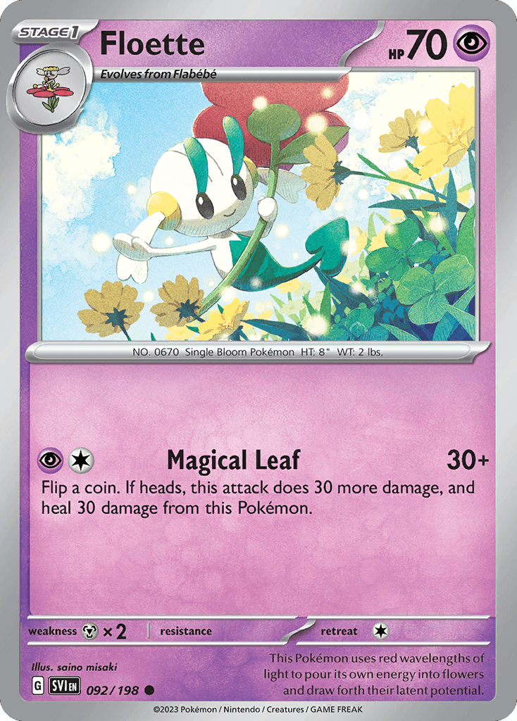 Floette, carta 092 de Scarlet & Violet