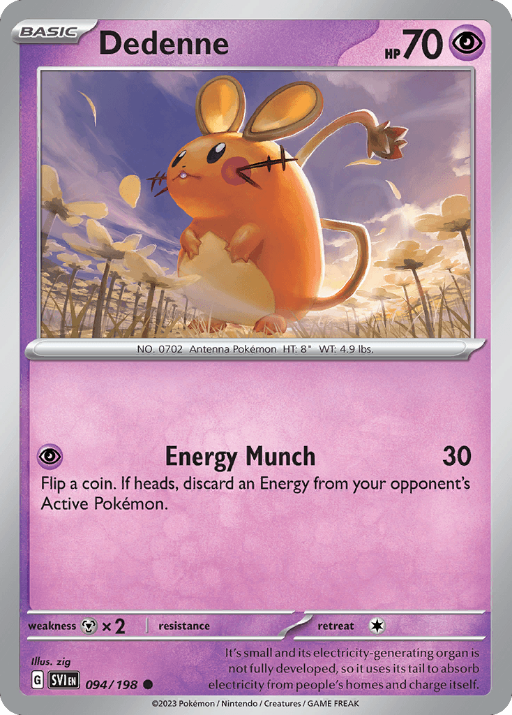 Dedenne, carta 094 de Scarlet & Violet