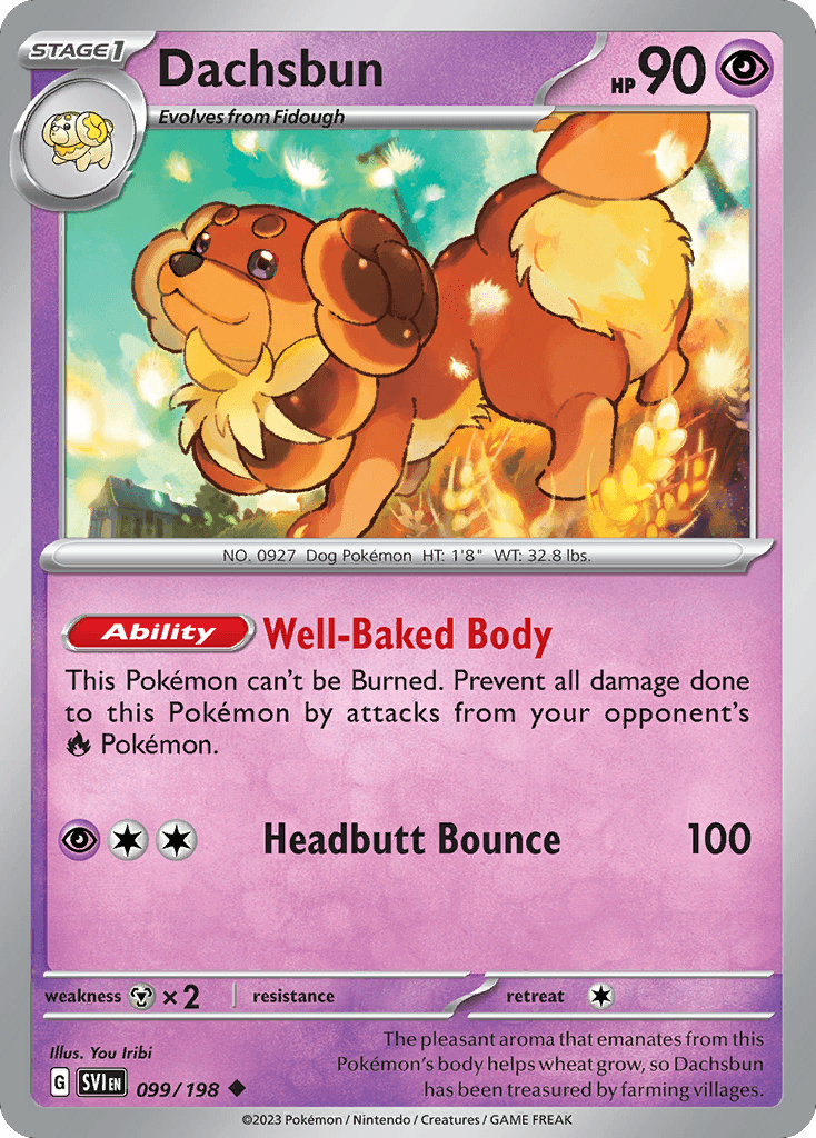 Dachsbun, carta 099 de Scarlet & Violet