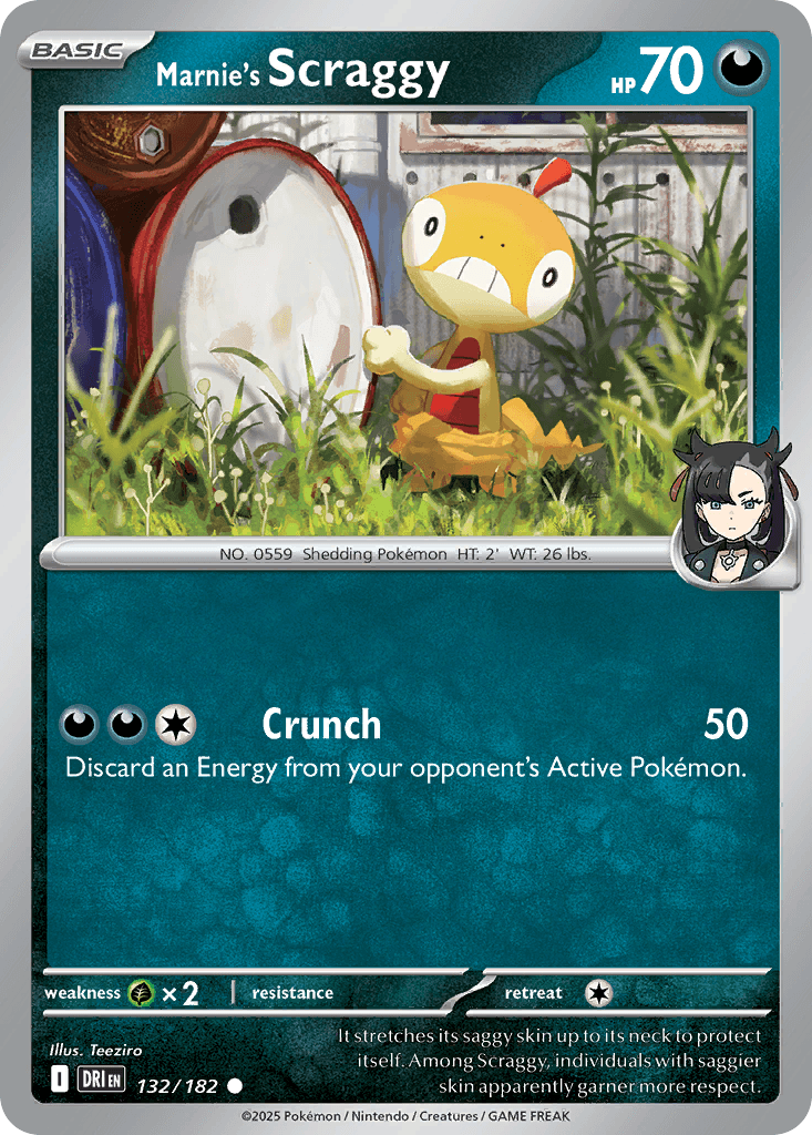 Marnie's Scraggy, carta 132 de Destined Rivals