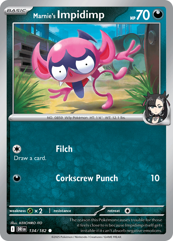 Marnie's Impidimp, carta 134 de Destined Rivals