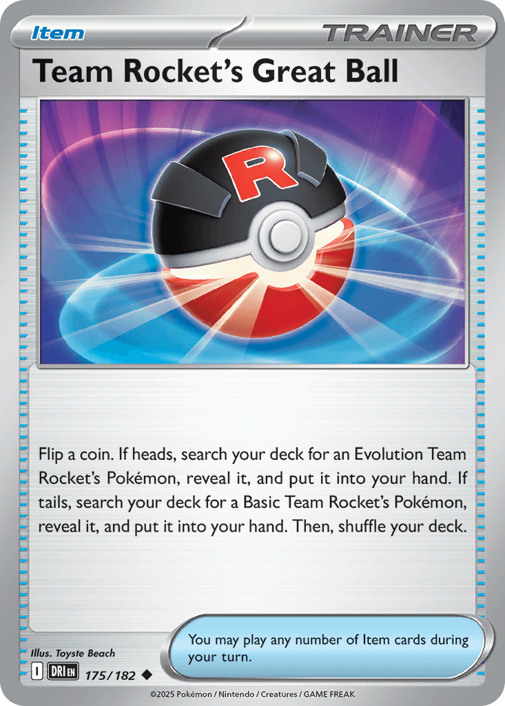 Team Rocket's Great Ball, carta 175 de Destined Rivals