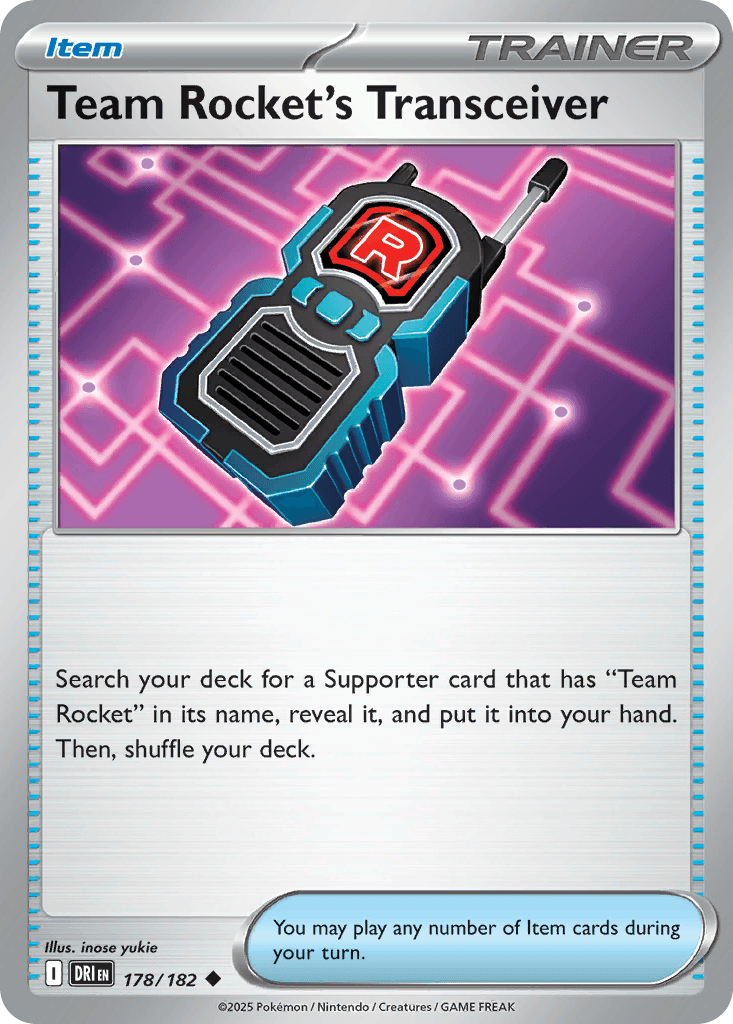 Team Rocket's Transceiver, carta 178 de Destined Rivals