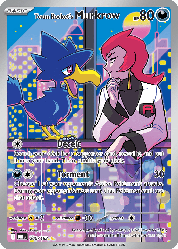 Team Rocket's Murkrow, carta 200 de Destined Rivals