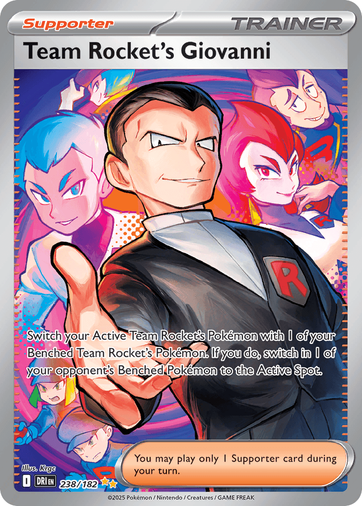 Team Rocket's Giovanni, carta 238 de Destined Rivals