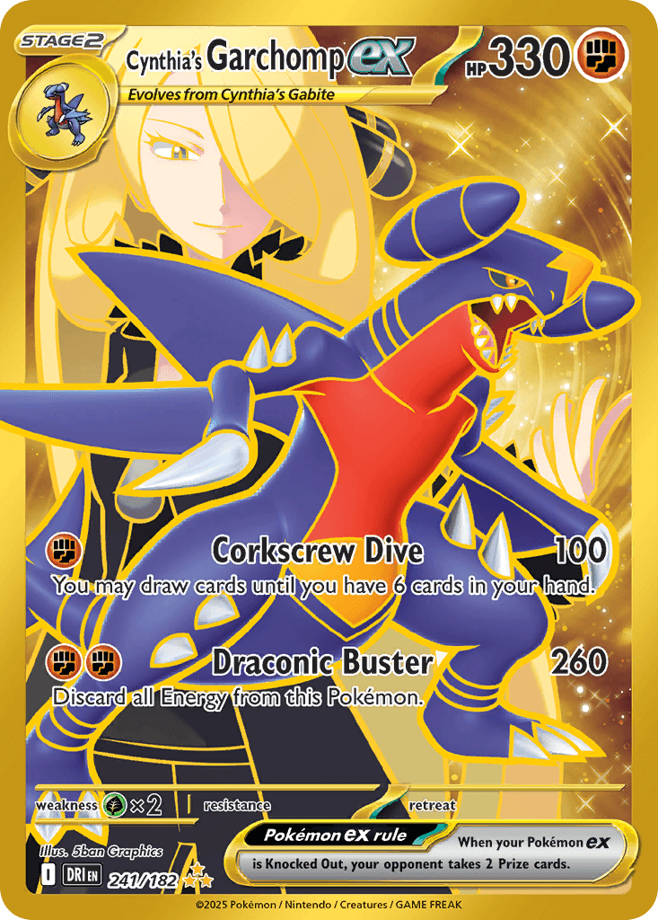 Cynthia's Garchomp ex, carta 241 de Destined Rivals
