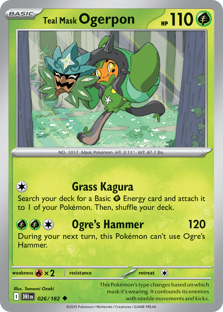 Teal Mask Ogerpon, carta 026 de Destined Rivals