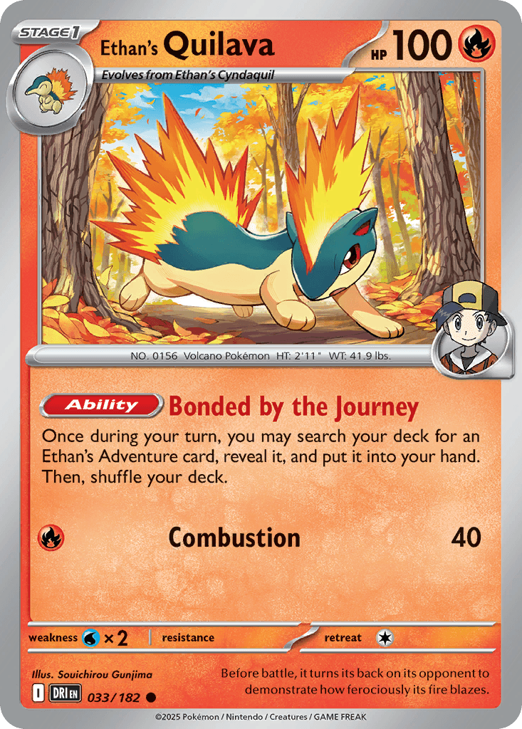 Ethan's Quilava, carta 033 de Destined Rivals