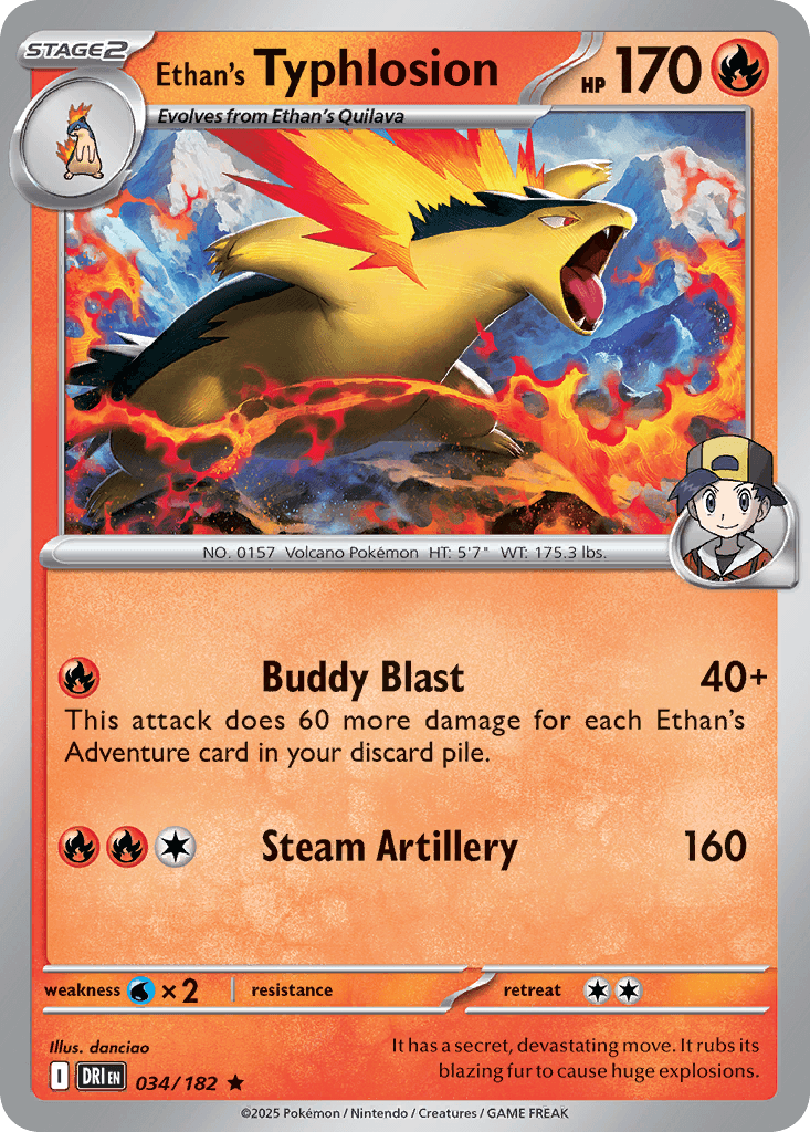 Ethan's Typhlosion, carta 034 de Destined Rivals