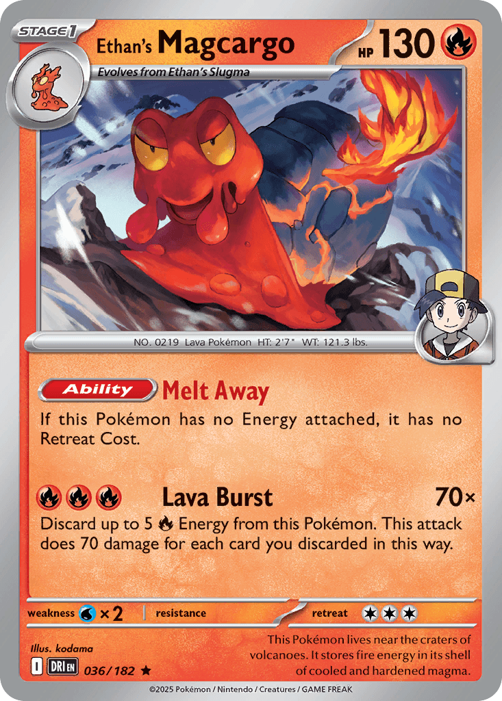 Ethan's Magcargo, carta 036 de Destined Rivals